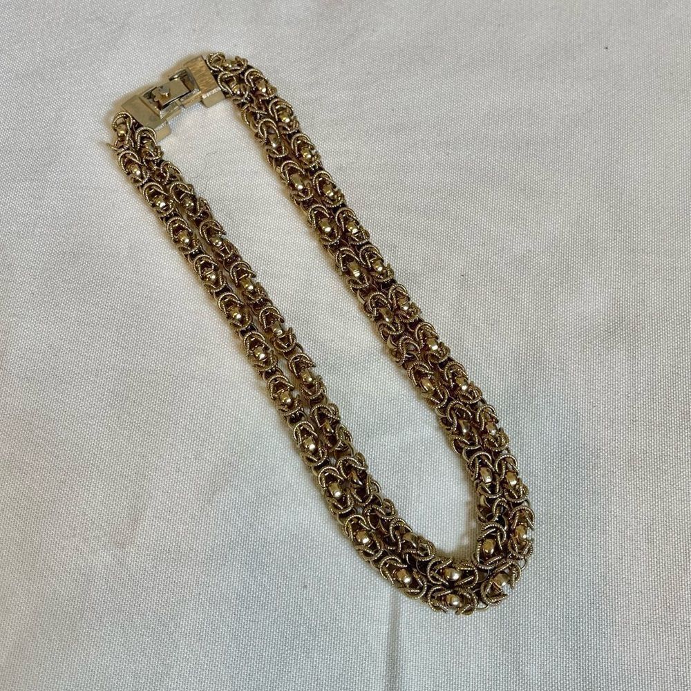 Vintage Gold Chain Necklace Choker - Picture 3 of 7